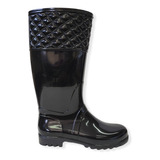 Bota De Lluvia Mujer Largas Rombos 35 Al 40 Proforce 6250