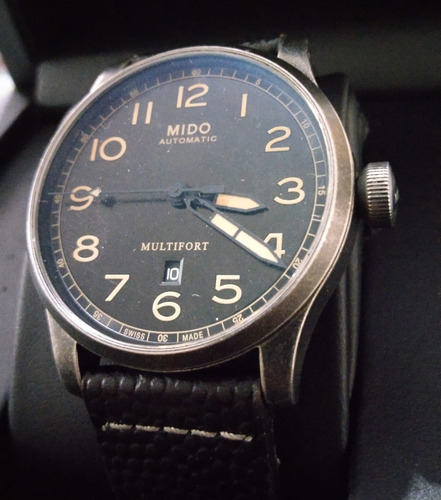 Reloj Mido Multifort Escape Horween Original Con Full Set