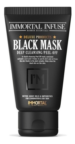 Mascarilla Facial Para Piel Mascarilla Black Inmortal Mascarilla Carbón Scrub 150g Y 150ml