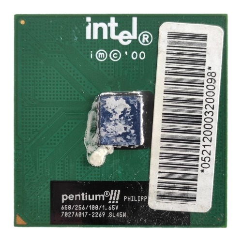 Processador Intel P3  650/256/100/1.65v Pga 370 Pc Antigo 