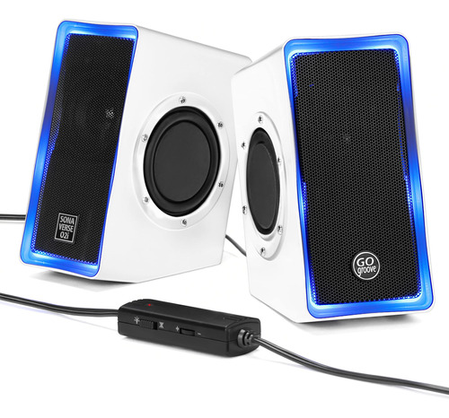 Gogroove Altavoces Para Computadora Para Juegos Con Luz Led