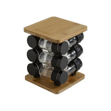 Especiero Bamboo Giratorio Cuadrado X 12