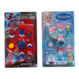 2x Relógio Infantil Com Boneco - Homem Aranha + Frozen Elsa