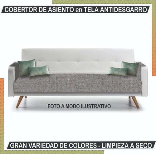 Cobertor Para Asiento Sillón 3 Cuerpos Antidesgarro Bolsillo