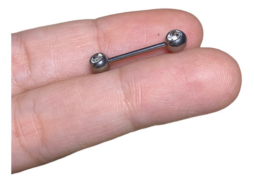 Piercing Mamilo Titânio Puro Antialérgico Tamanho 14mm