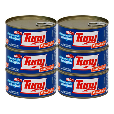 Atún Tuny En Agua Latas 295g 6 Piezas Pack