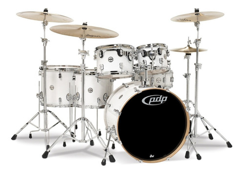 Batería Pdp Concept Maple 6 Cuerpos Bombo 22'' Pdcm2216 Color Pearlescent White