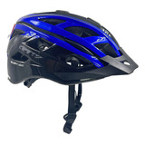 Casco Bicicleta Gw M6 Negro Azul M Luz Integrada Mtb