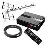 Kit Decodificador Tda + Antena Sintonizador Xt55 Cable Tv
