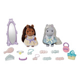 Calico Critters Bella, Giselle Pony Friends Set, Dollhouse P