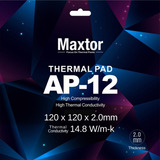 Pad Térmico Maxtor Ap-12 120x120x 2.0mm Rendimiento 14.8w/mk