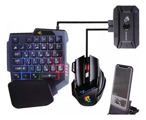 Kit Teclado Mouse Gamer Celular Jx-n2000