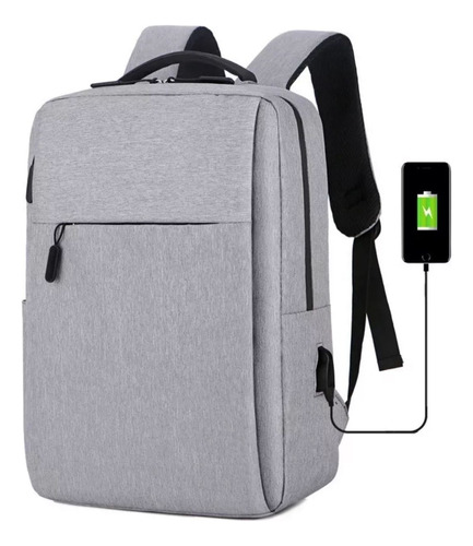  Mochila Para Notebook Reforçada Entrada Cabo Aux Fone Ouvid