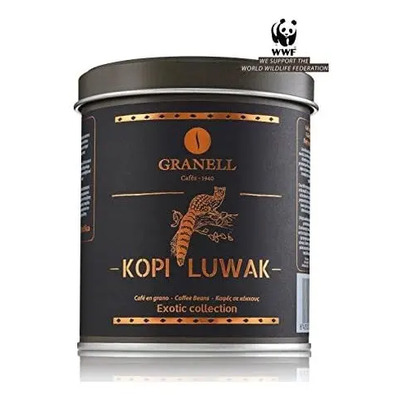 Beans Cafés Granell Wild Kopi Luwak Café Enteros, 100 Gramos
