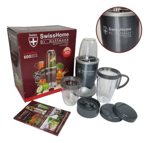 Nutribullet Pro Swisshome 600w Licuadora Magic Con Recetario