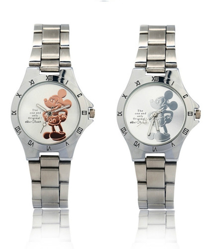 2 Relojes De Lujo Minnie Reloj De Pulsera Plateado Completo