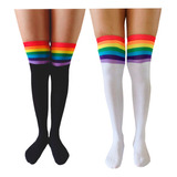 Calcetas Media Orgullo Lgbt Arcoiris Pride Colores 1 Par