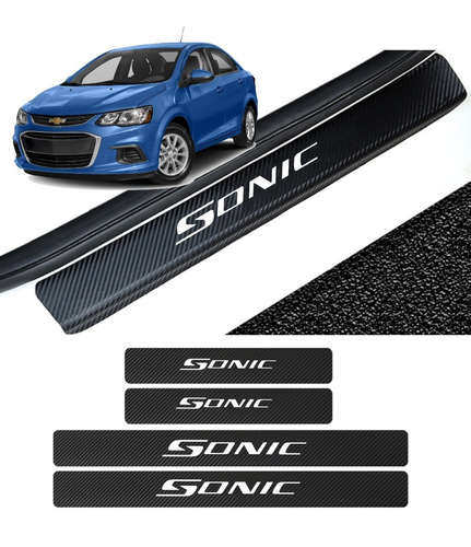 Sticker Protección De Estribos Puertas Chevrolet Sonic