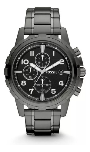 Reloj Fossil Dean Fs4721 Gris Humo Especial Caballero Formal