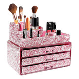 Set De 2 Organizadores De Maquillaje Con Cajones Keypower Bl