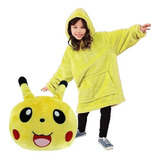 Suéter Y Cojin Pikachu 2 En 1 Infantil Afelpadado Sudadera