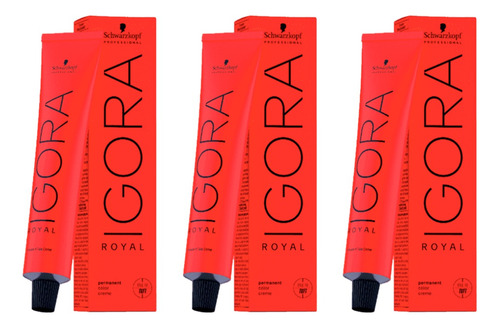 Kit 3 Unid Igora Royal Hd Coloração Tinta Schwarzkopf 60g