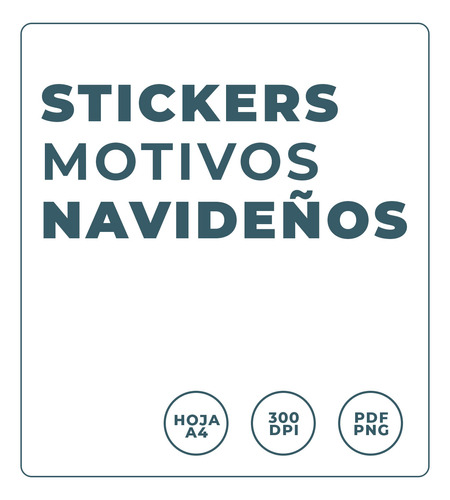 Stickers Navideños Listos Para Imprimir Alta Calidad A4