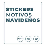 Stickers Navideños Listos Para Imprimir Alta Calidad A4