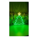 Letrero Led Neon Navidad Arbol Pino Personalizado Alto 68cm