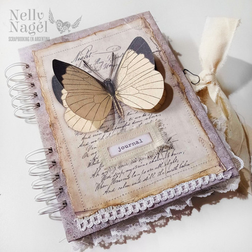 Álbum Junk Journal Mariposa Scrapbook Cuaderno 