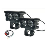 Par Faros Auxiliares Led 80w Alta/baja Doble Color Auto Moto