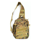 Bolso Morral Manos Libres Pechera Hombre Camuflado Tactico