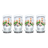 Vaso Alegro Bebidas Decorado X 4 Unidades