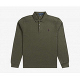 Polo Hombre Manga Larga Ralph Lauren Talla S Verde