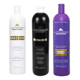 Kit Shampoo Keratina Argan Matizador X1000ml La Puissance