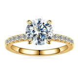 Anillo Compromiso Moissanite 1.5ct D Vvs1 Oro 18k Mujer