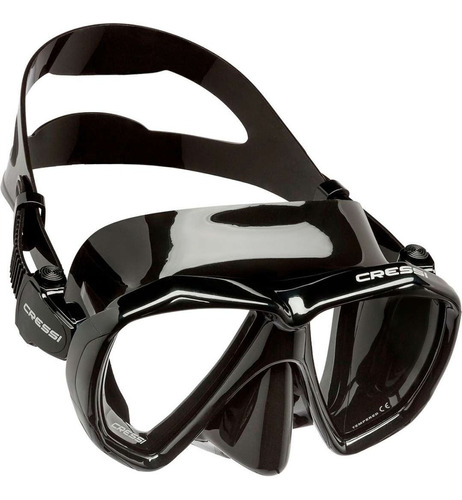 Máscara De Mergulho Cressi Ranger Silicone Snorkel E Apneia Cor Preto/preto