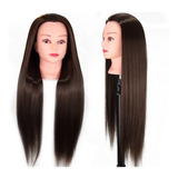 Cabeça Boneca Manequim P/ Treino Cabelo Sintético + Suporte