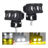 Par Luces Led Auxiliares Faros De Lupa Para Auto Moto 25w