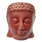 Enfeite Vaso Cabeça De Buda Em Ceramica 8cm - Vermelho