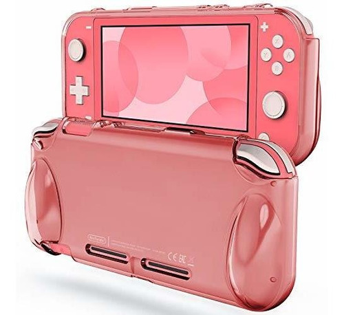 Carcasa Para Nintendo Switch Lite Agarre Facil Coral Rosa