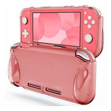 Carcasa Para Nintendo Switch Lite Agarre Facil Coral Rosa