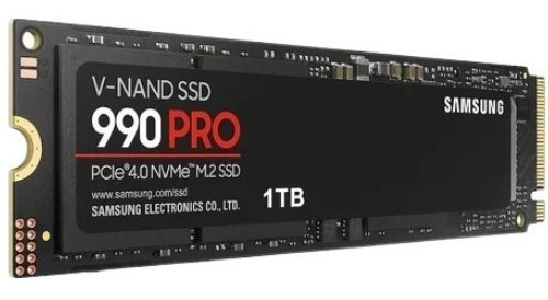 Ssd Samsung 990 Pro Pcie 4.0 Nvme 2.0 Ssd De 1 Tb Para Pc Note E Gamer, Color Negro