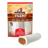 Osso Tubinho Branco Bacon E Queijo Para Cães Natural Farm   