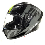 Casco Integral Moto Smk Stellar Trek Visor Simple Color Negro/rojo Diseño Ruby Tamaño Del Casco M (57cm)