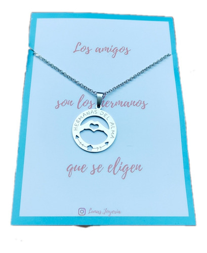 Collar Hermanas Del Alma Para Regalo Amistad Mejores Amigas 