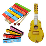 Bandinha Rítmica Escolar Kit Com 3 Instrumentos Musicais