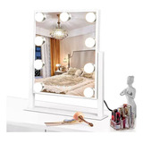 Espejo Tocador Maquillaje Hollywood Mirror 9 Led Usb 3 Modos