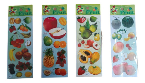 Sticker Adesivos Frutas - 40 Cartelas 