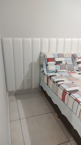 Painel Estofado Em Módulos Cama Casal  - Kit 05 Placas 20x60